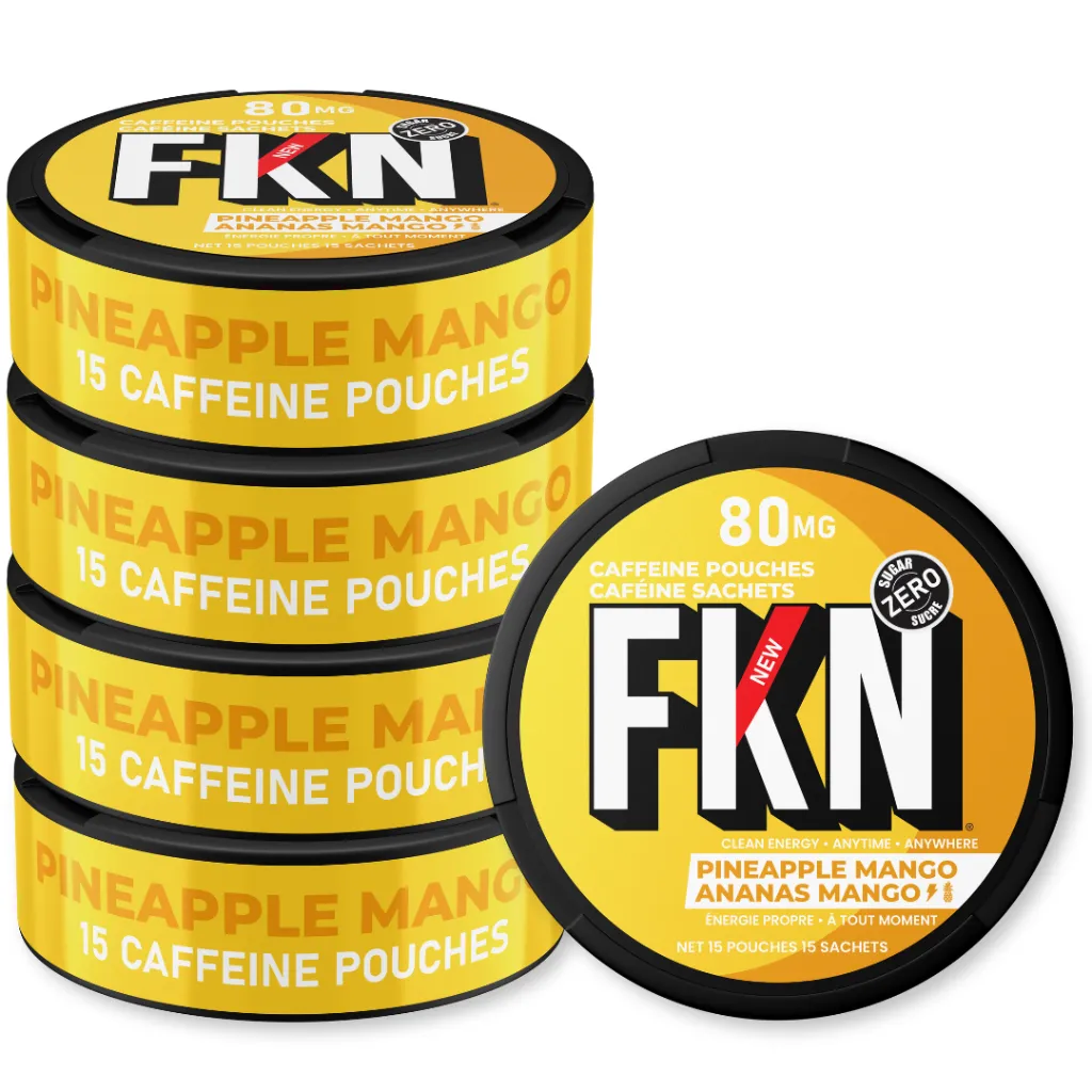 FKN Caffeine Pouches (Pineapple Mango) 80MG (Sleeve of 10) (USA)