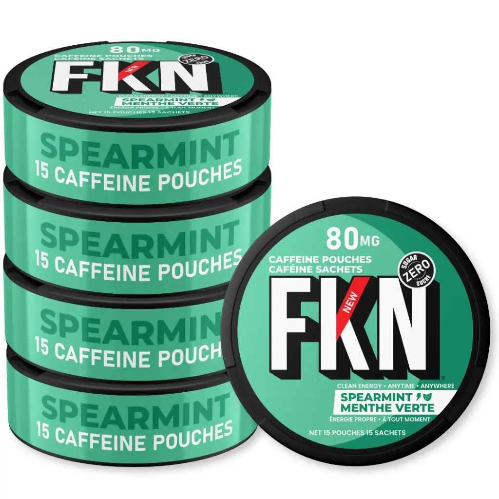 FKN Caffeine Pouches (Spearmint Surge) 80MG (Sleeve of 10) (USA)