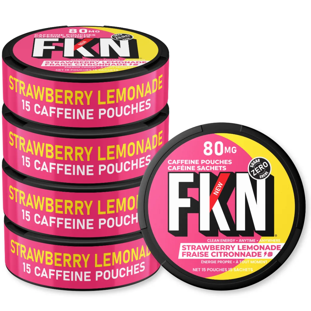 FKN Caffeine Pouches (Strawberry Lemonade) 80MG (Sleeve of 10) (USA)