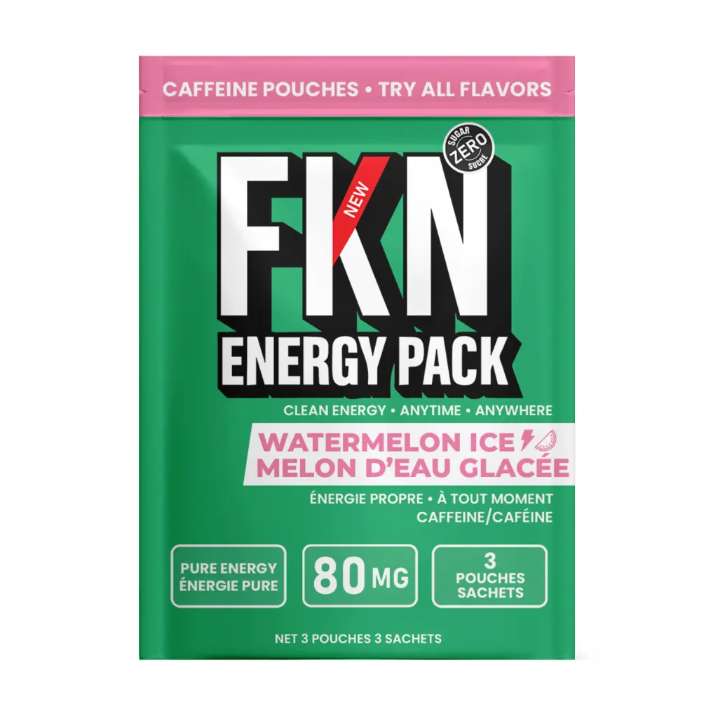 FKN Caffeine Pouches-Pocket 3 Pack (Watermelon Ice) 80MG (Case of 20) (USA)