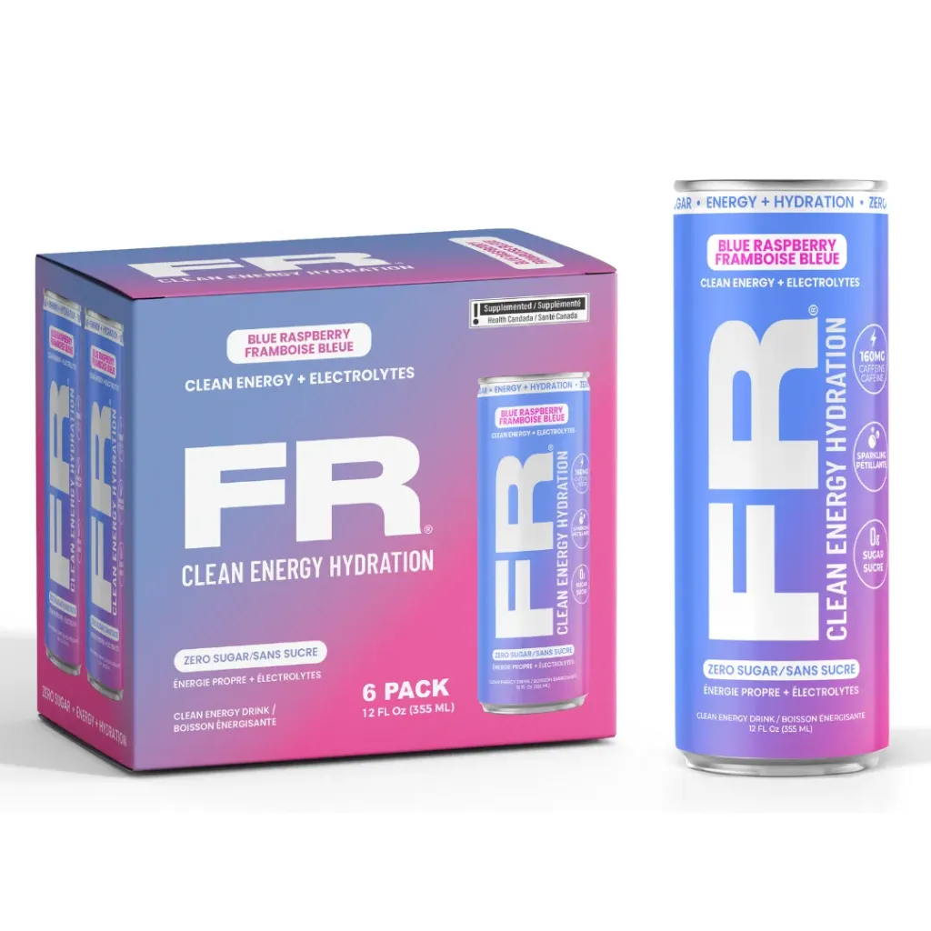 FR Clean Energy Hydration (Blue Raspberry) (Case of 24)(4x6 packs) (USA)