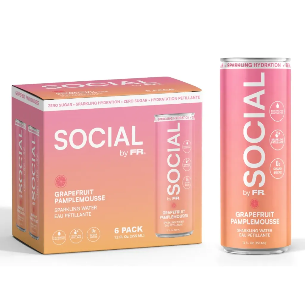 FR Social Sparkling (Grapefruit) (Case of 24)(4x6 packs) (USA)