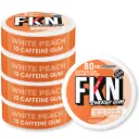 FKN Caffeine Gum (White Peach) 80MG (Sleeve of 20) (USA)
