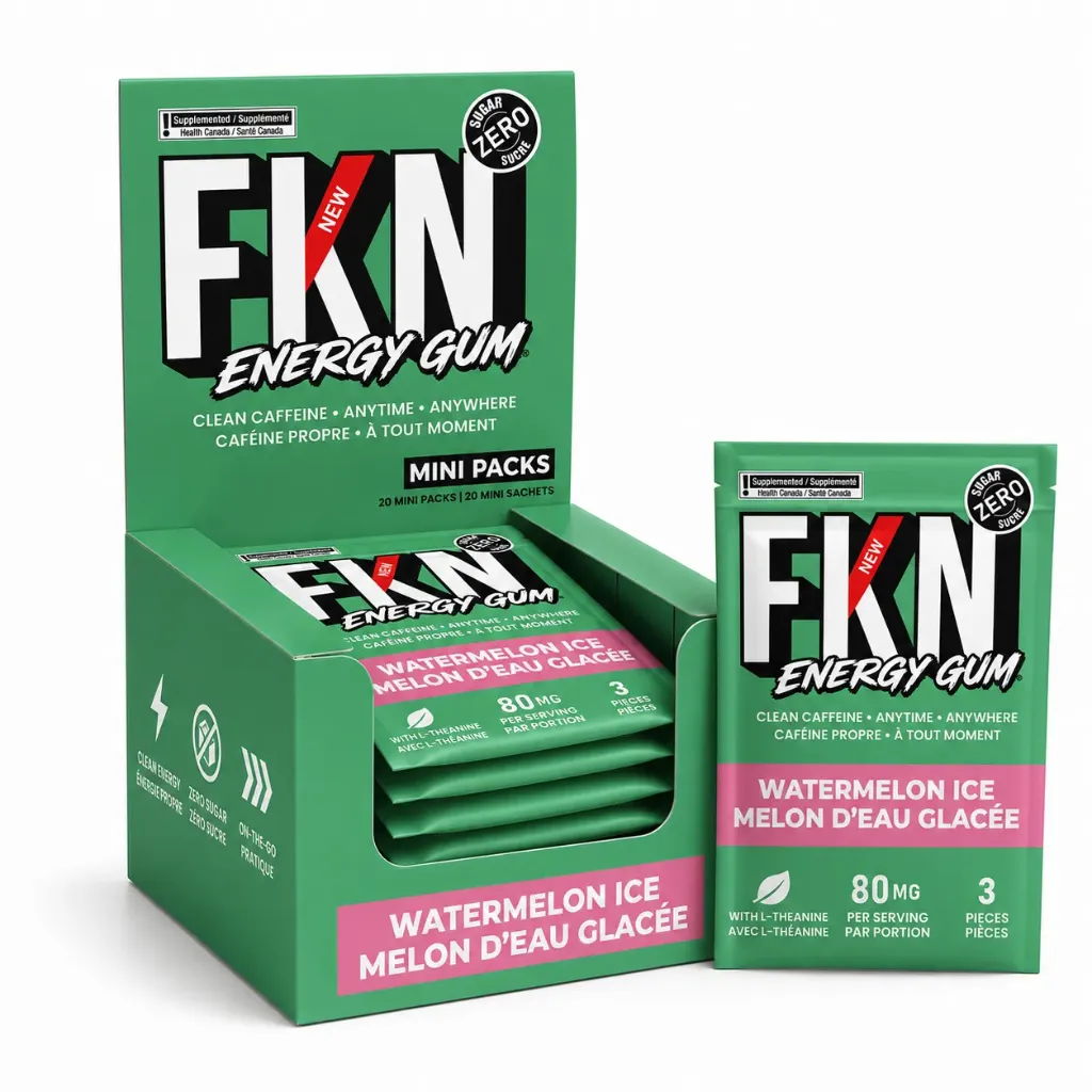 FKN Energy Gum (Watermelon Ice) 80MG (Case of 20) (USA)